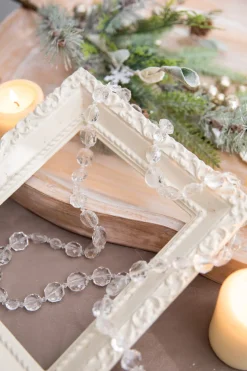 New 48” Acrylic Crystal Clear Bead Garland Christmas Accents