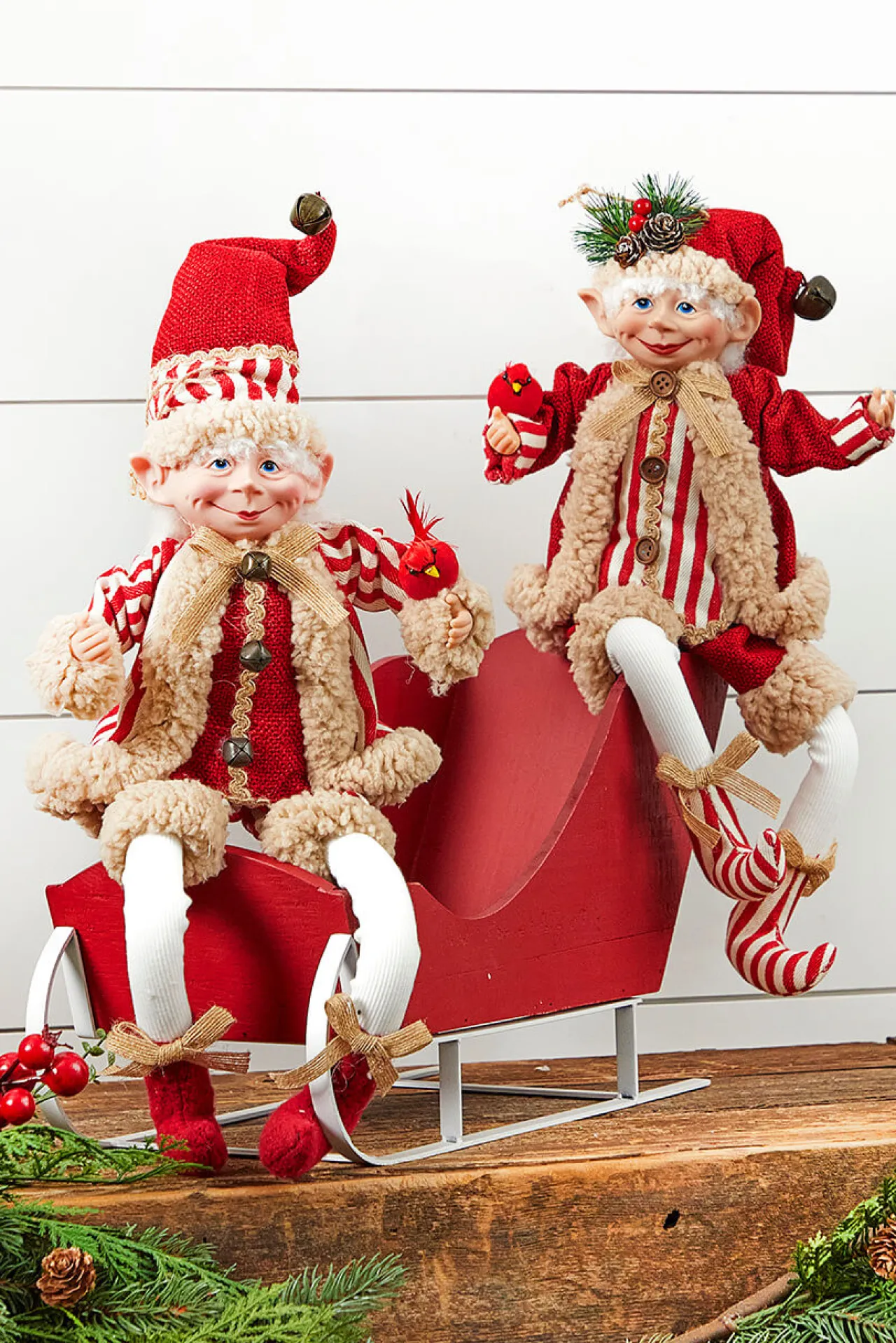 Cheap 17" Bendable Winter Song Elf Christmas Accents