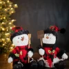 Discount 11” Buffalo Check Snowman With Plaid Shirt Christmas Accents