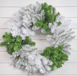 Online 30” Caprico Green & White Wreath Christmas Wreaths