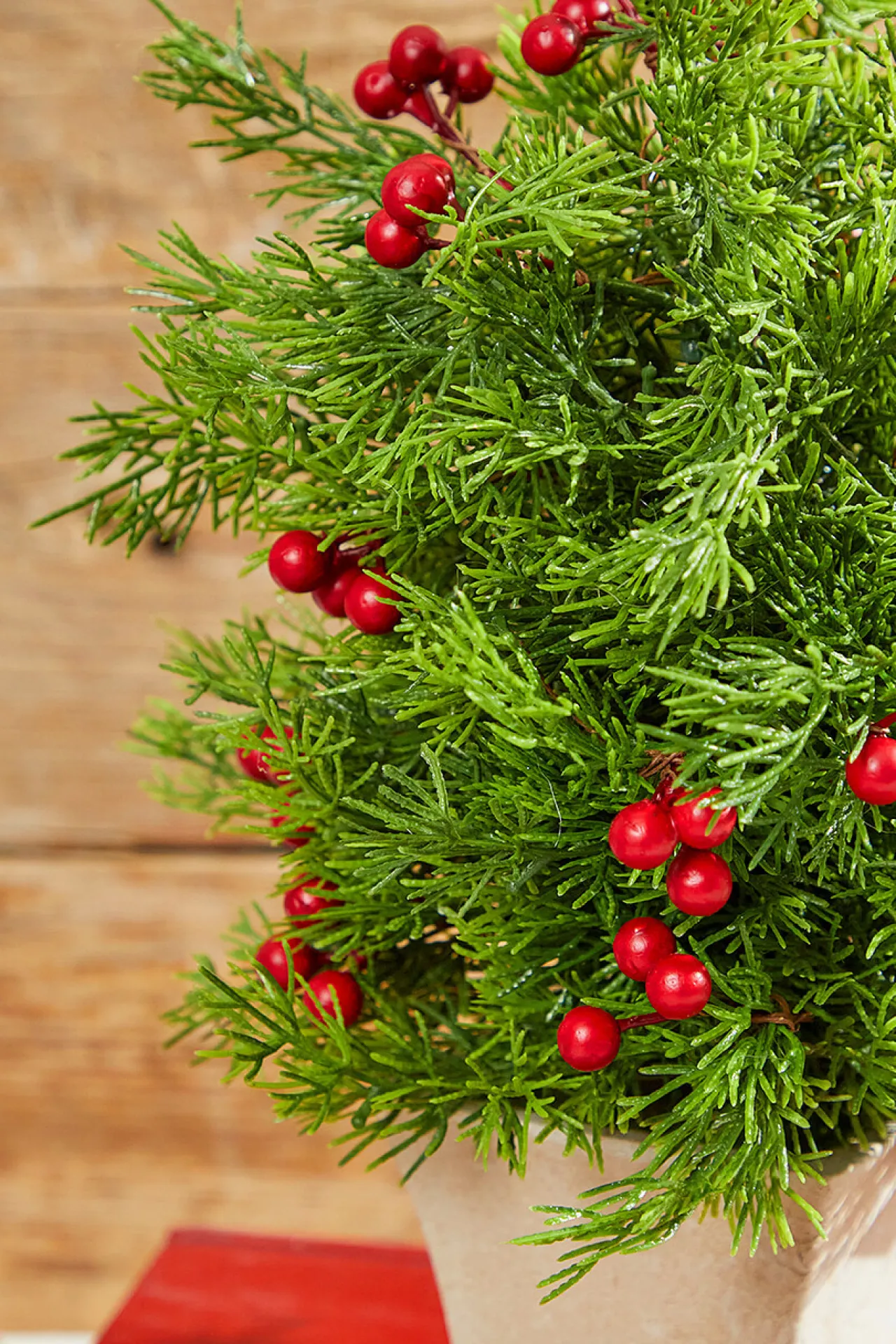 Hot 14" Cedar Berry Tree Christmas Accents