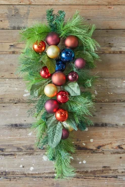 Shop 32” Christmas Pine/Ball Swag Christmas Teardrops