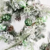 Cheap 24” Christmas Pine/Ball Wreath Christmas Wreaths