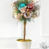 Discount 22" Christmas Topiary With Ball Ornaments - Small Christmas Accents