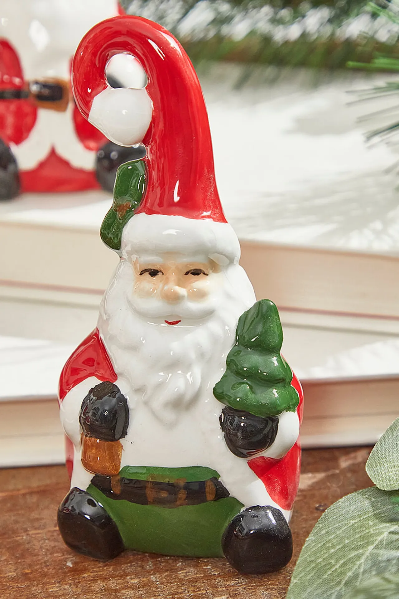 Clearance 4" Dolomite Santa Bells Christmas Accents