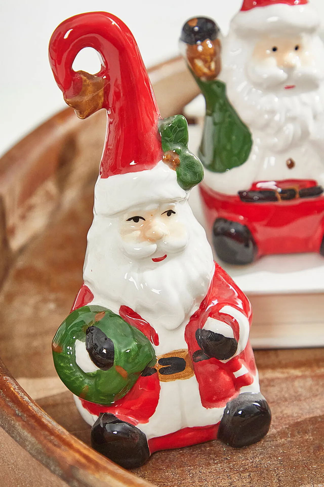 Clearance 4" Dolomite Santa Bells Christmas Accents
