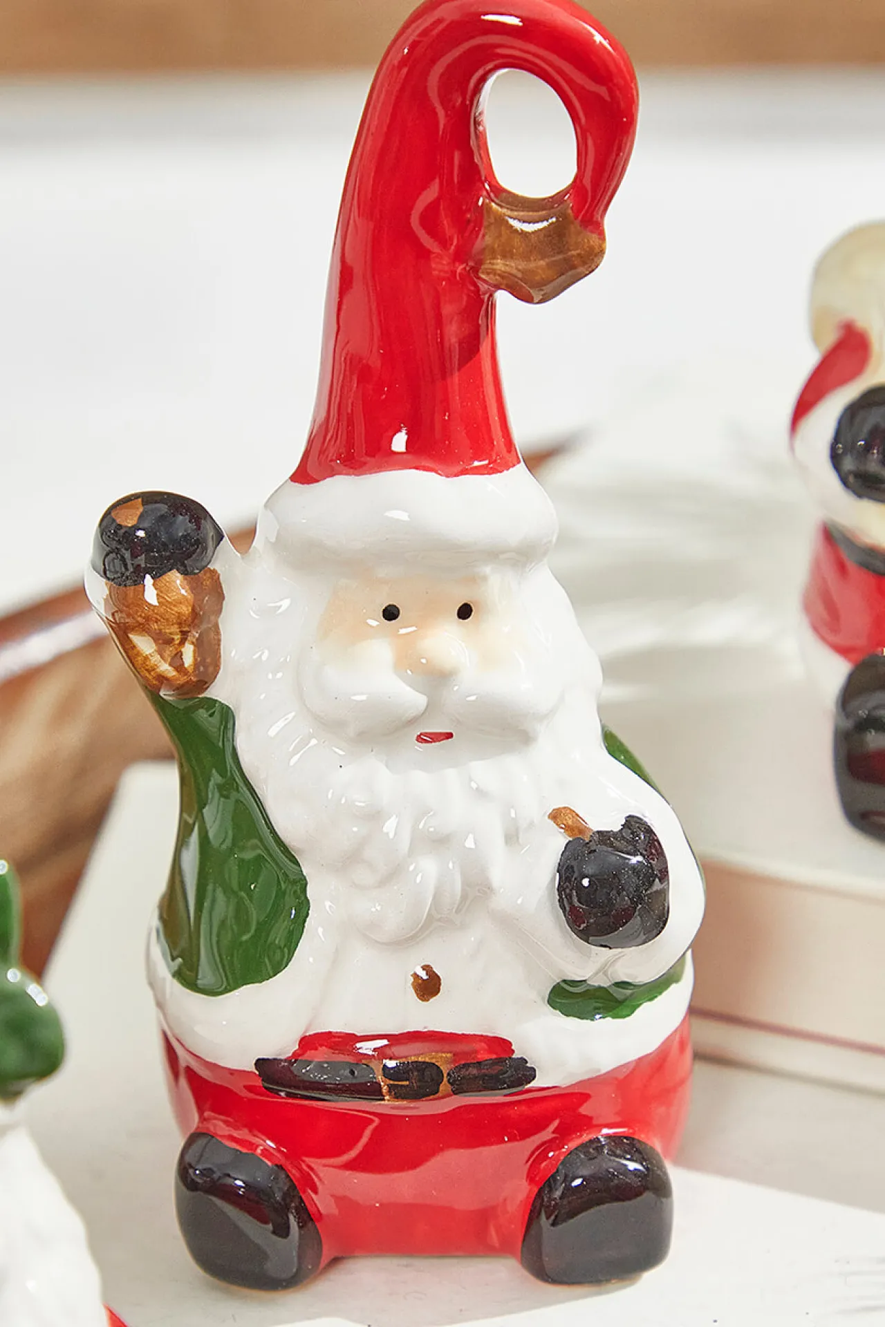 Clearance 4" Dolomite Santa Bells Christmas Accents