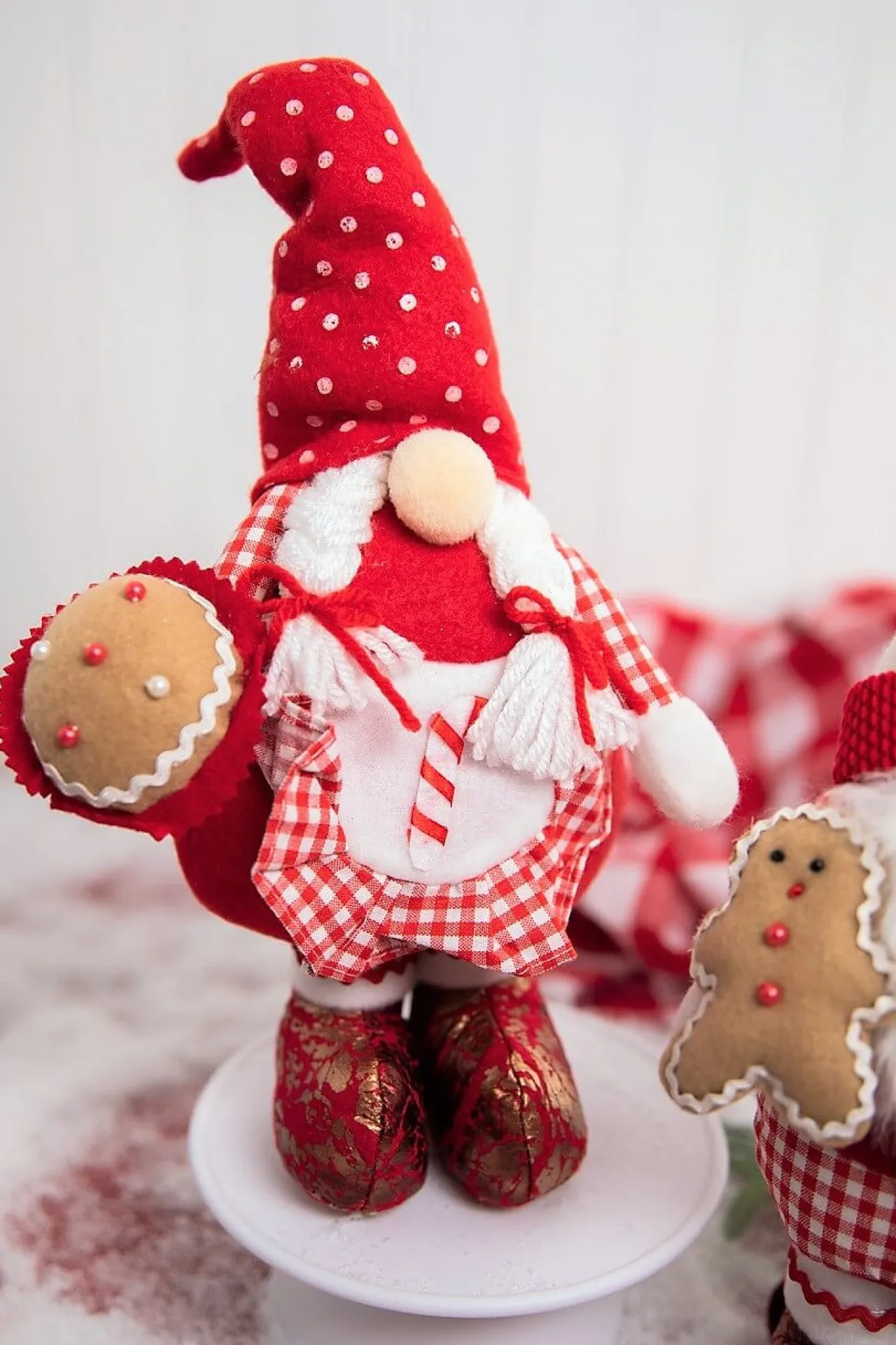 Clearance 13" Fabric Holiday Chef Gnome Christmas Accents