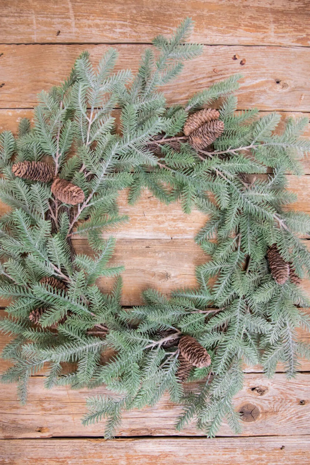 Online 24” Fir Pine Wreath With Cones Christmas Wreaths|Natural Greenery