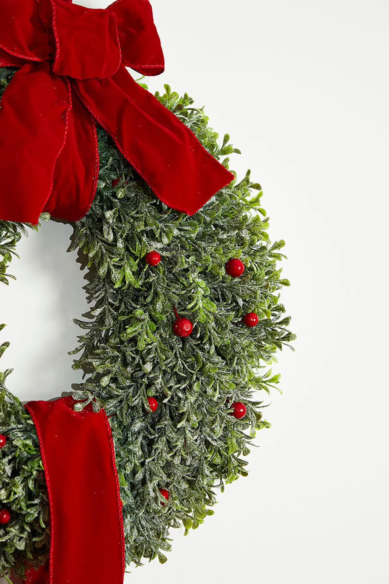Flash Sale 31” Frost Berry Boxwood Double Wreath Christmas Wreaths|Natural Greenery