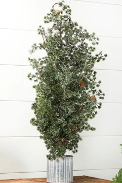 Clearance 36” Frosted Potted Pine Christmas Accents