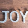Discount 8" Galvanized Metal "Joy" Decor Christmas Accents