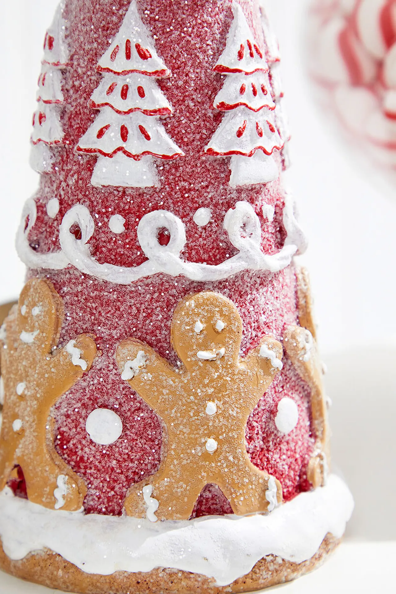 Hot 12" Gingerbread Resin Tree Christmas Accents