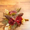 Best Sale 14" Gold Peony Laurel Candle Holder Christmas Accents