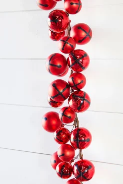 New 5’ Holiday Red Jingle Bells Garland Christmas Garlands