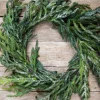 Clearance 24” Iced Garden Norfolk Pine Wreath Christmas Wreaths|Natural Greenery