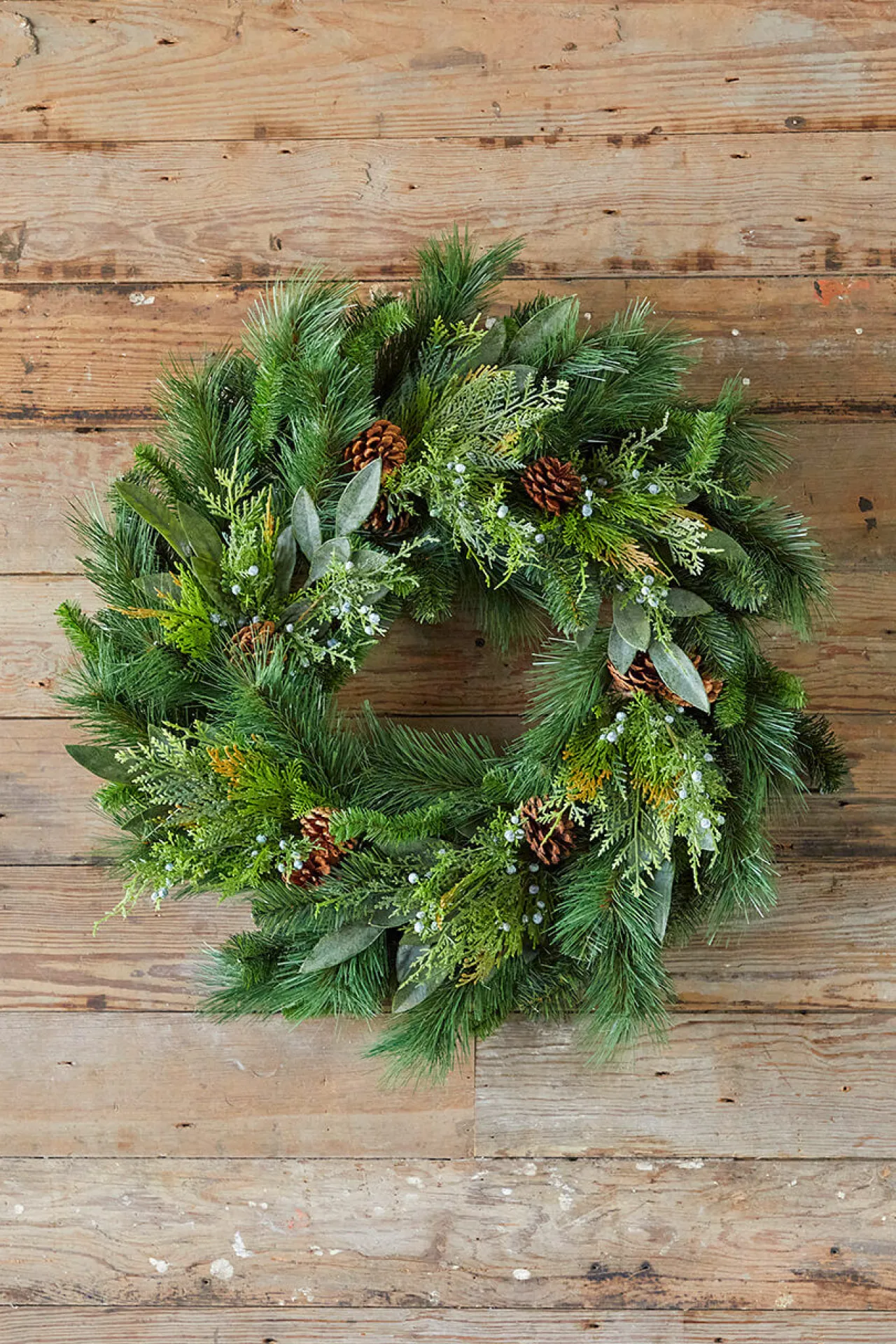 Fashion 30" Juniper/Cedar Mix Pine/Bayleaf And Pinecone Wreath Christmas Wreaths|Natural Greenery