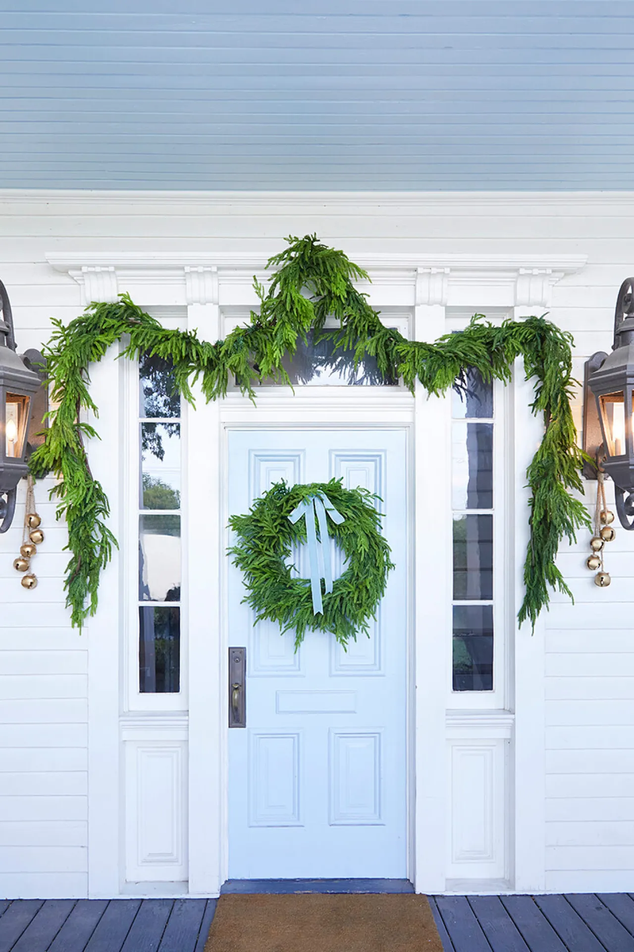 Clearance 30" Just Cut Real Touch Norfolk Pine Wreath Christmas Wreaths|Natural Greenery