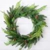 Shop 24” Just Cut Woodland Pines Real Touch Wreath Christmas Wreaths|Natural Greenery