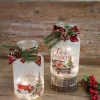 Flash Sale 9.8” Lighted Frosted Glass Jar Christmas Accents