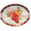 Outlet 20.5” Metal Holiday Design Tray Christmas Accents