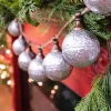 Online 42” Metal Silver Rustic Ornament Garland Christmas Garlands
