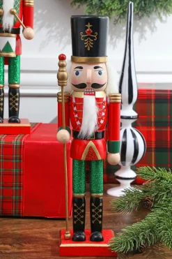 New 14” Multi-Colored Glitter Nutcracker Christmas Accents