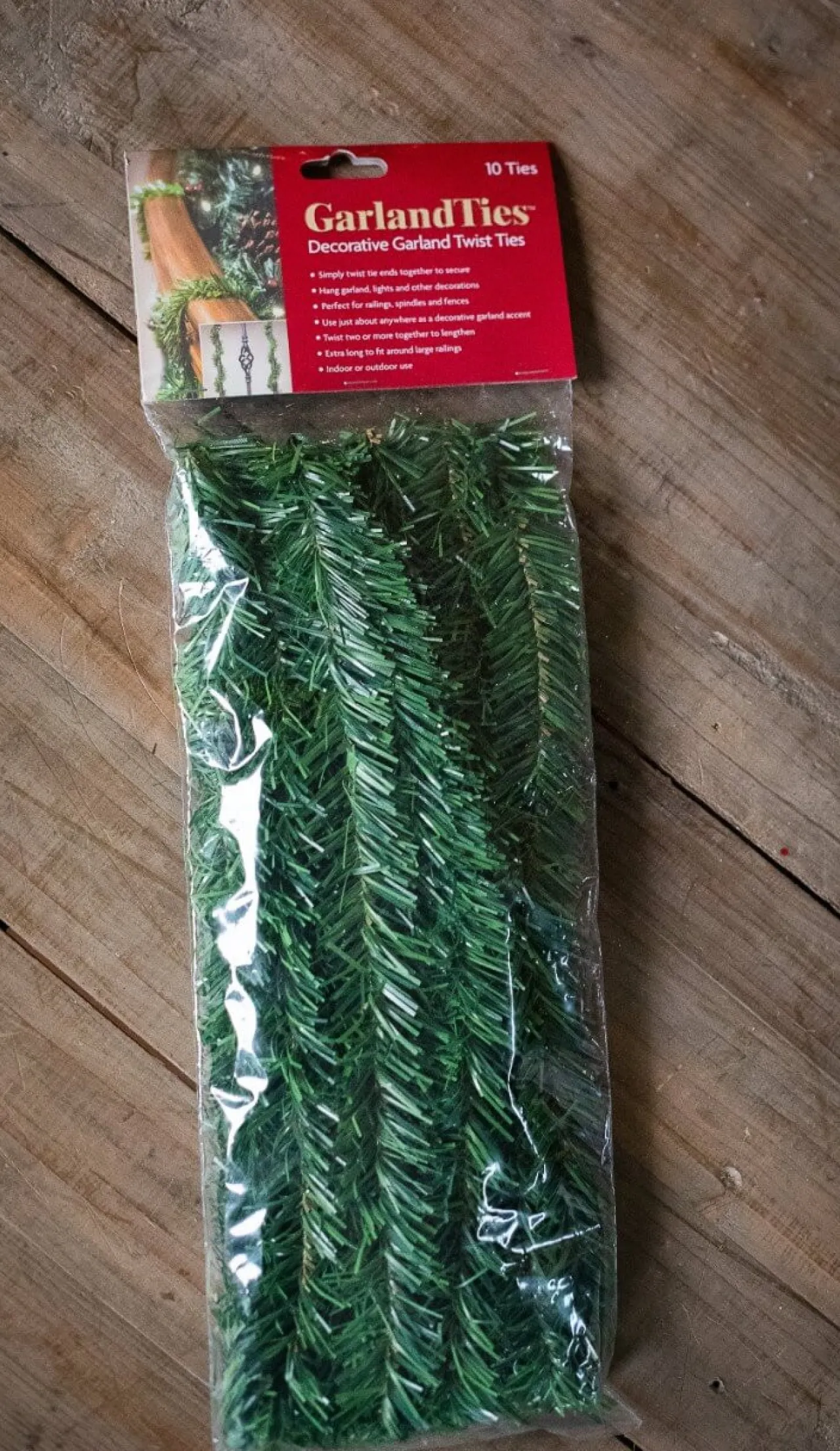 New 14” Noble Pine Garland Ties - 10 Pack Christmas Garlands|Natural Greenery