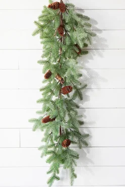 Flash Sale 45" PE Fir Pine With Cones Garland Christmas Garlands