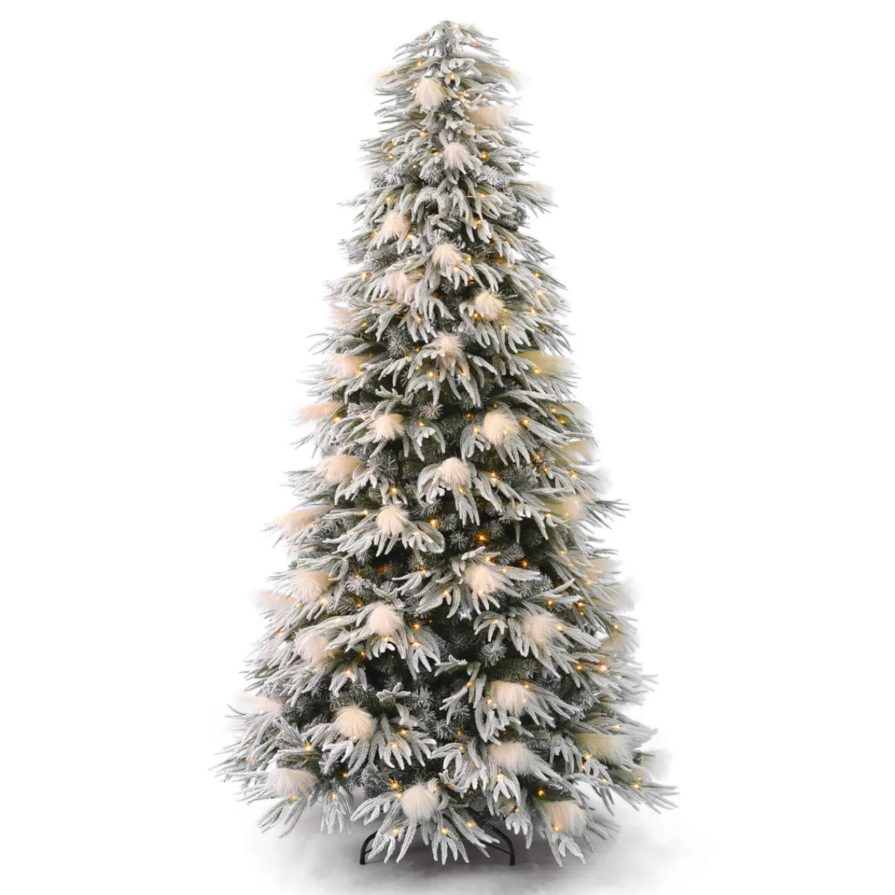 Best 7.5' Pine And Pampas Artificial Christmas Tree With 550 Warm White LED Lights Christmas Trees|Christmas Trees