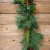 Discount 72” Pine Garland With Cones & Berries Christmas Garlands