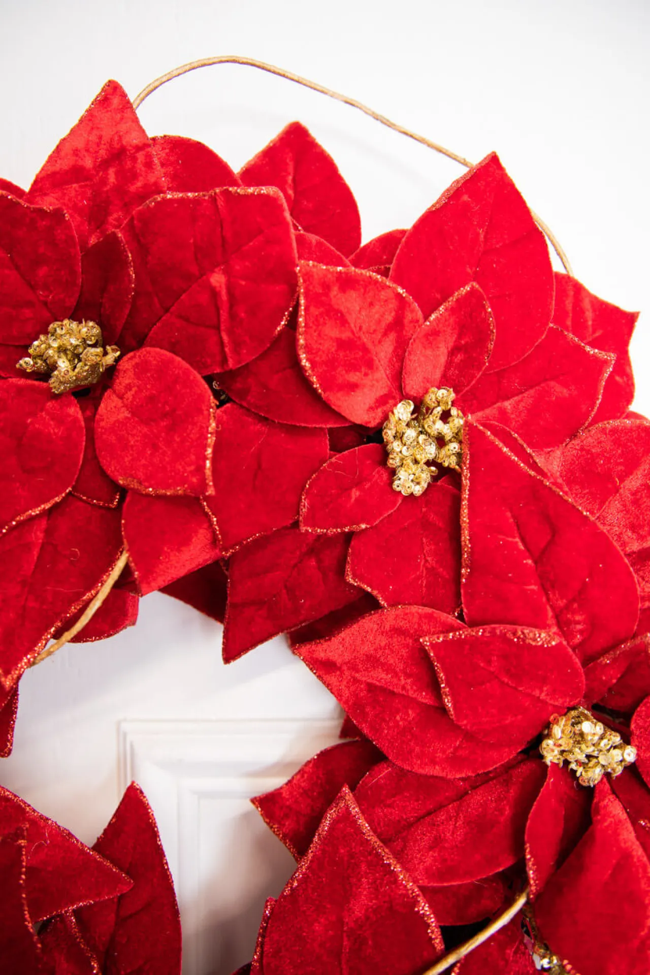 Clearance 21” Poinsettia Wreath Christmas Wreaths