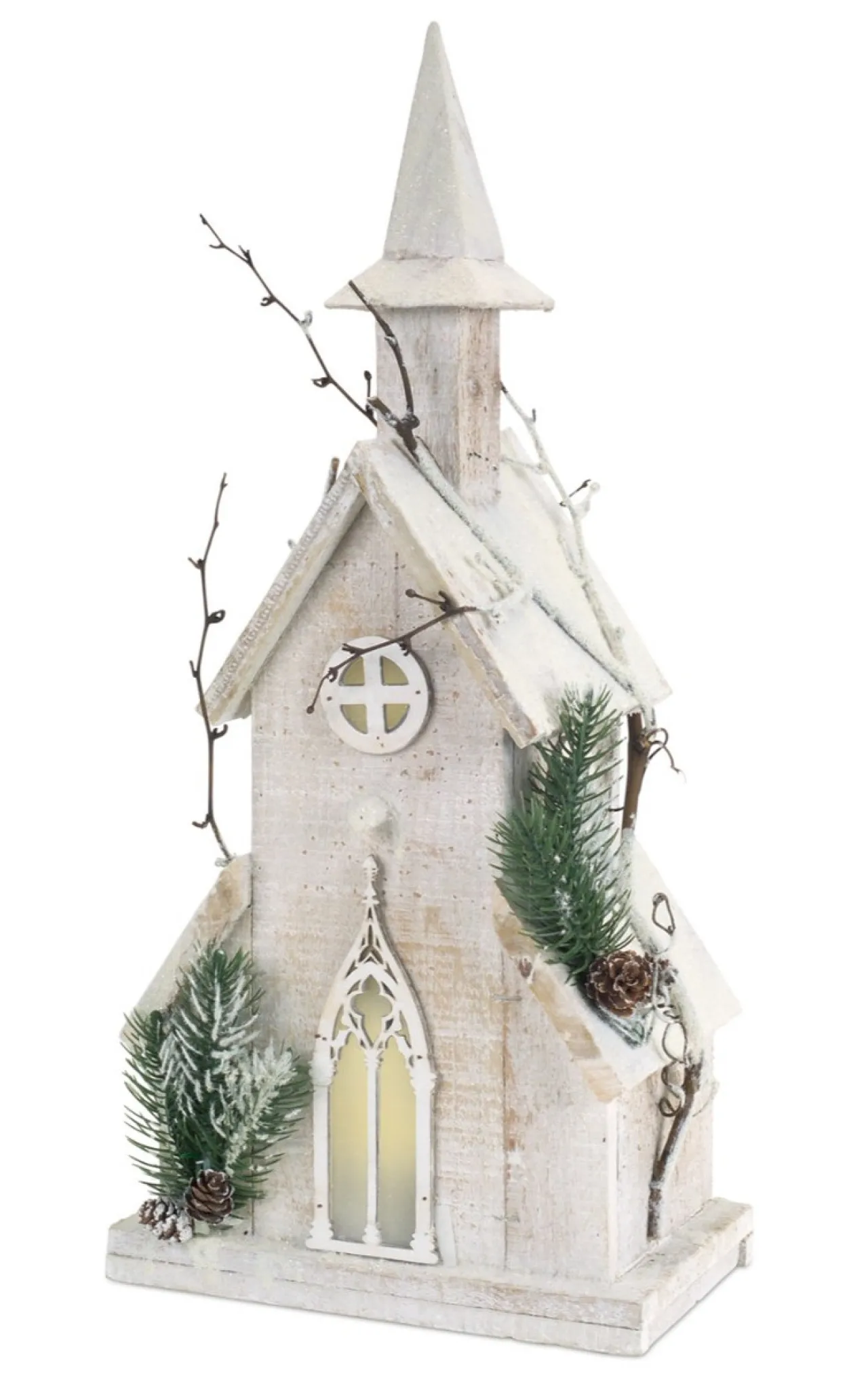 Flash Sale 18" Pre-Lit Wooden Church Christmas Accents
