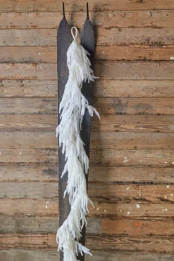 Discount 120” Real Touch Flocked White Norfolk Pine Garland Natural Greenery
