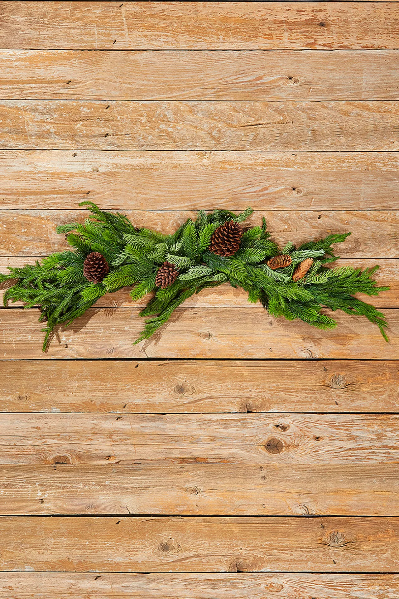 Flash Sale 42” Real Touch Norfolk / Spruce / Juniper Swag Christmas Teardrops|Natural Greenery