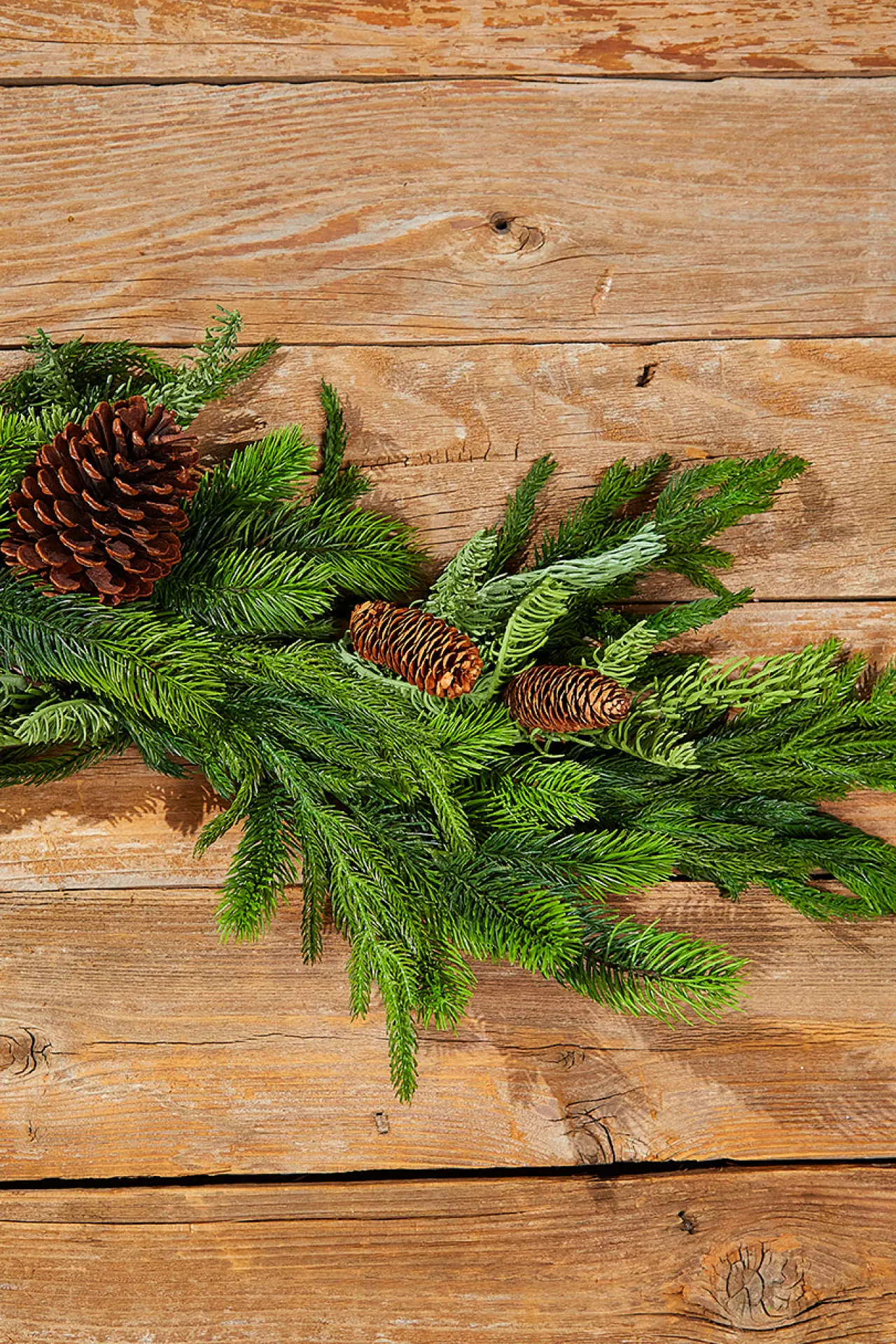 Flash Sale 42” Real Touch Norfolk / Spruce / Juniper Swag Christmas Teardrops|Natural Greenery