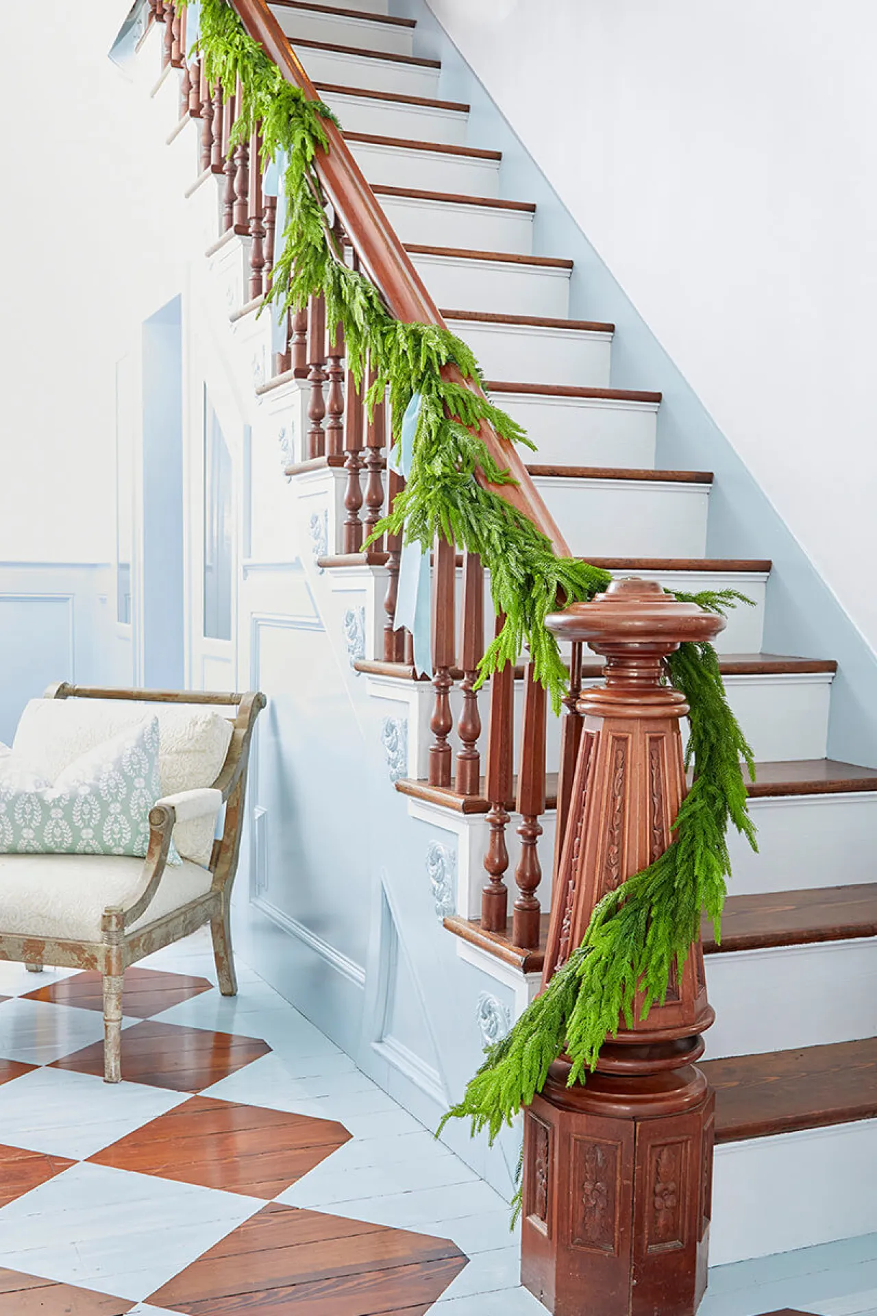Hot 192” Real Touch Norfolk Pine Garland Christmas Garlands|Natural Greenery