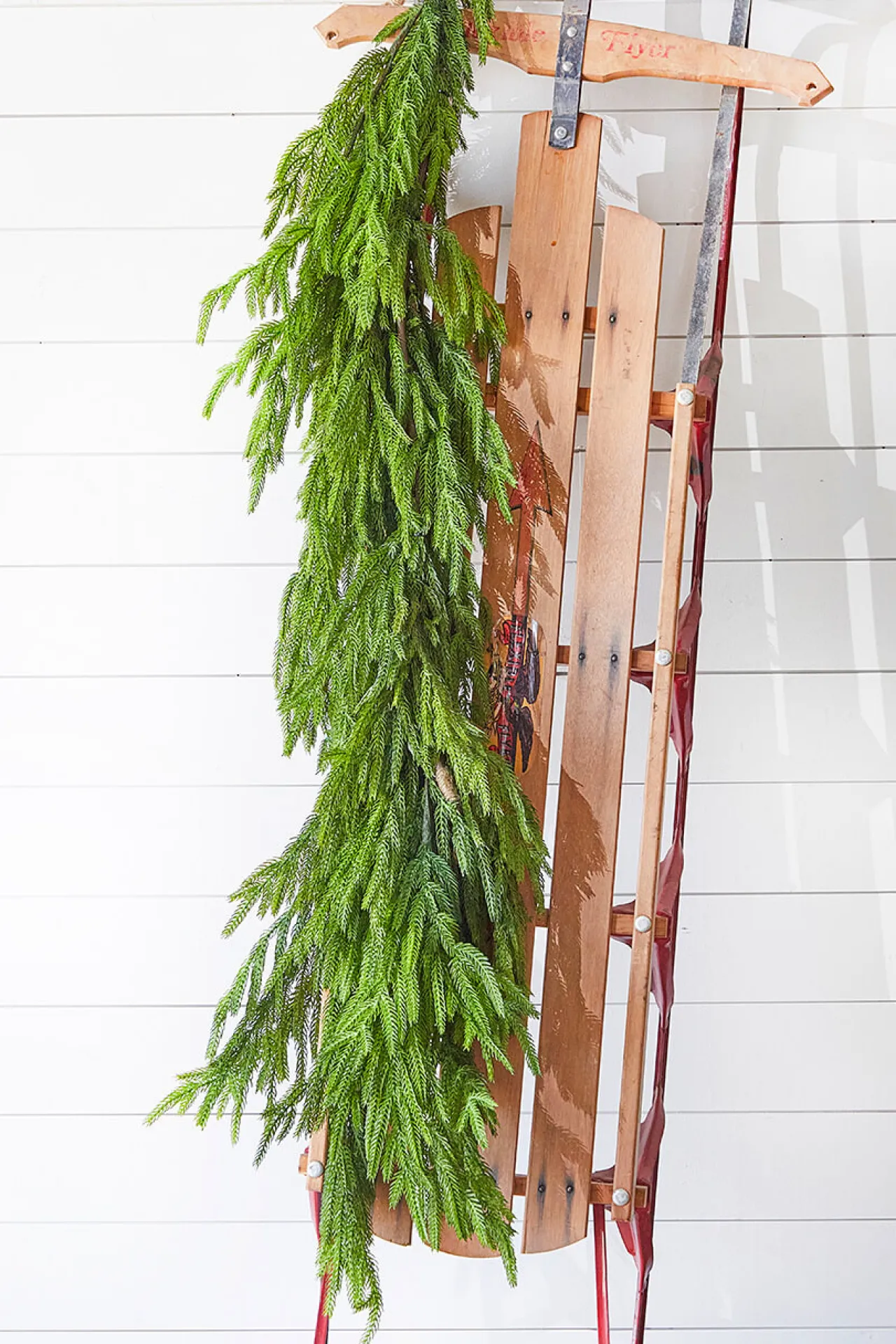 Online 47" Real Touch Norfolk Pine Dripping Garland Christmas Garlands|Natural Greenery