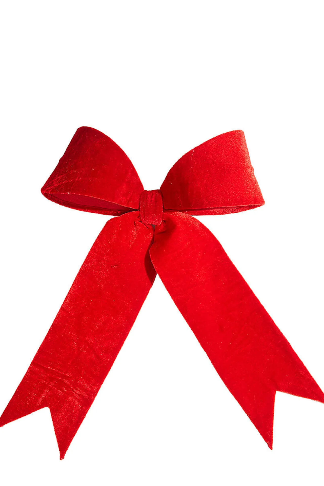 Clearance 16.5” Red Polyester Clip Bow Christmas Accents