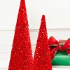 Fashion 18"-24" Red Sequin Cone Tree - Set Of 2 Christmas Accents