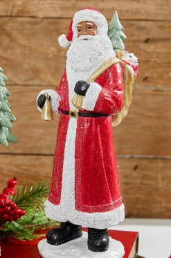 Discount 13” Resin African-American Santa Christmas Accents