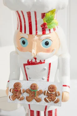 Hot 15" Resin Baker Nutcracker With Hat Christmas Accents