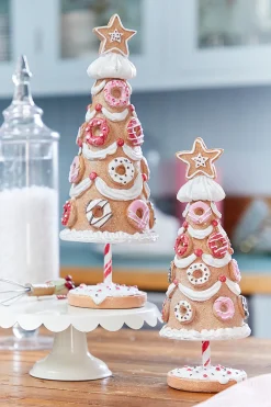 Hot 14" Resin Donut Tree Christmas Accents