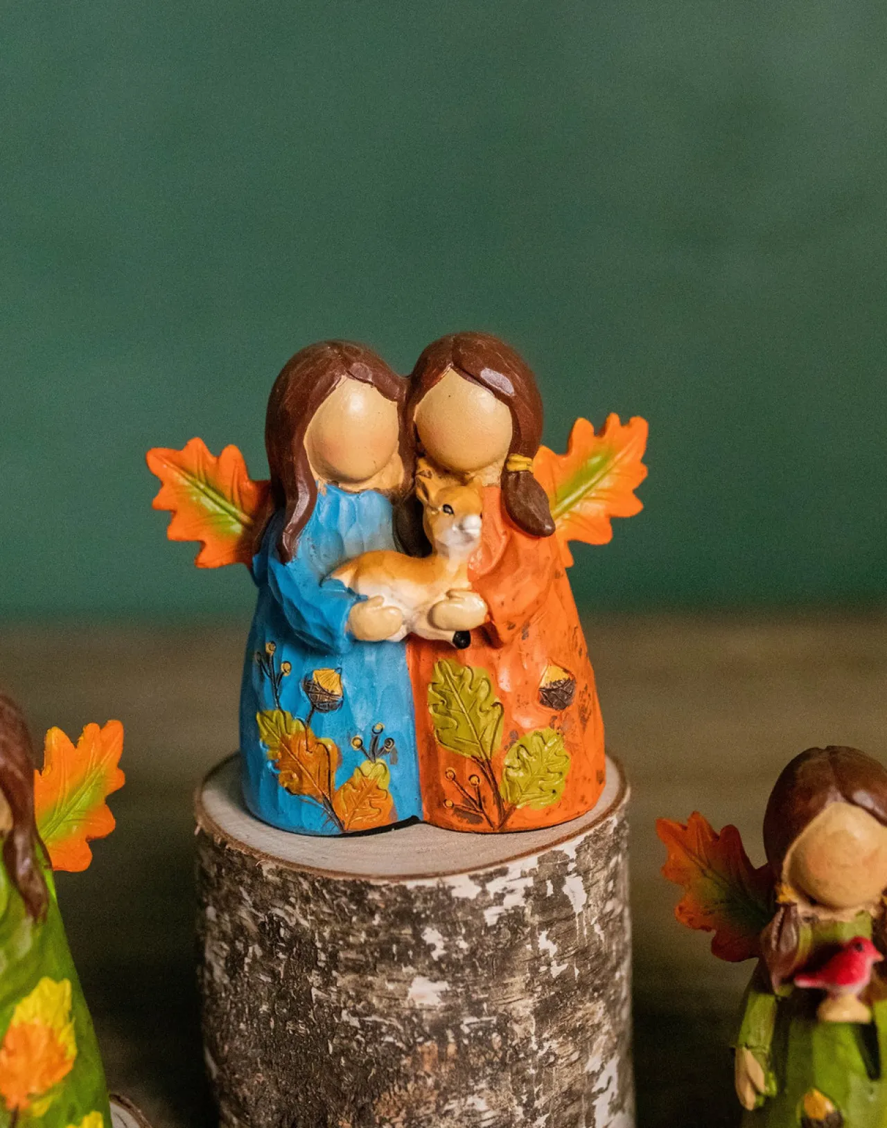 Fashion 3" Resin Forest Angel Friends Christmas Accents