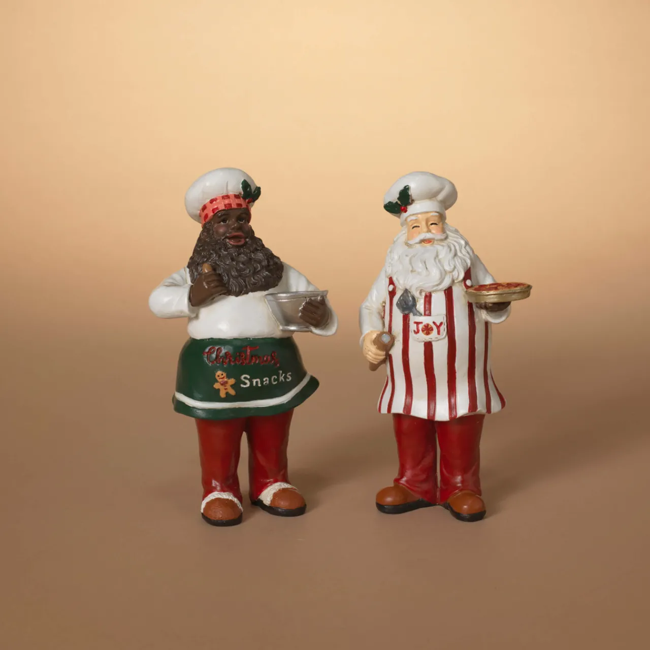 Store 8" Resin Holiday Chef Santa Christmas Accents