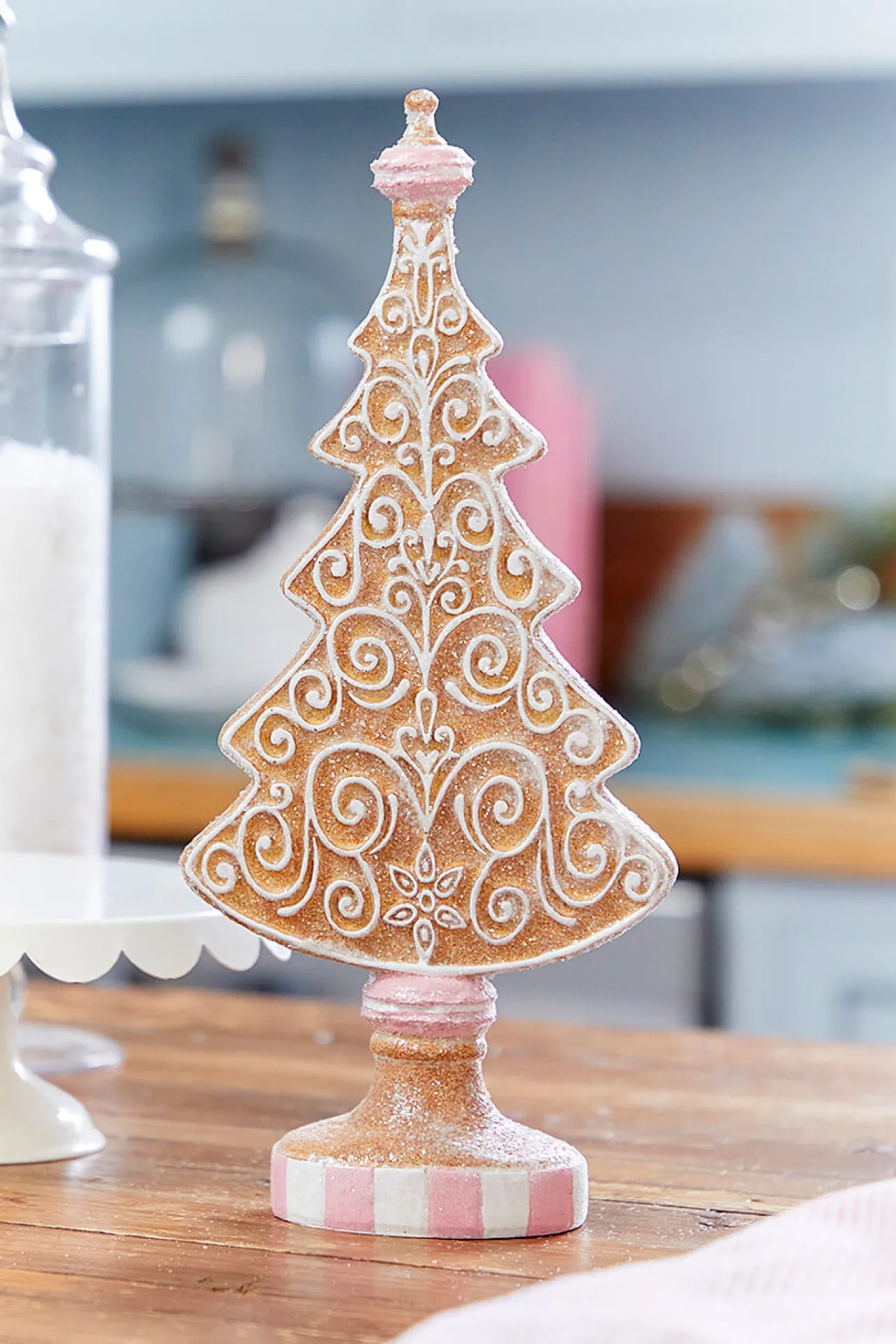 Best Sale 13.5" Resin Icing Gingerbread Tree Christmas Accents