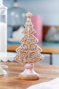 Discount 11" Resin Icing Gingerbread Tree Christmas Accents