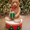 Discount 34" Resin LED Bear On Drum Christmas Resin