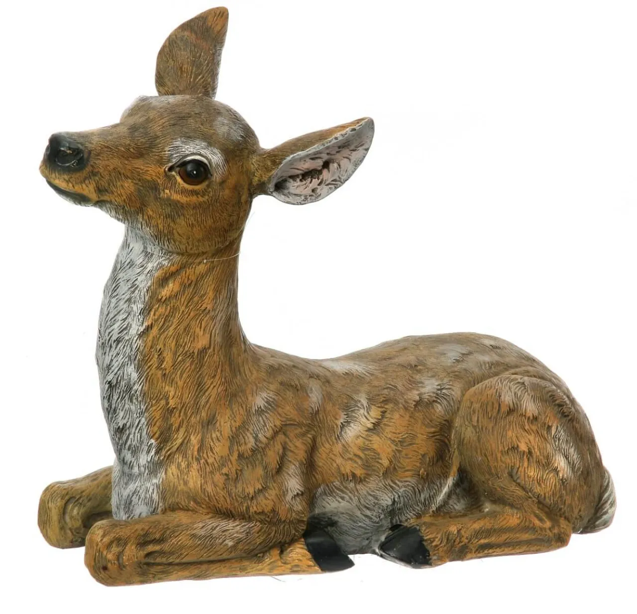 Cheap 13" Resin Outdoor Laying Fawn Deer Christmas Resin|Christmas Accents
