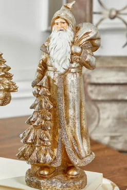 Fashion 12.25” Resin Rustic Santa Christmas Accents